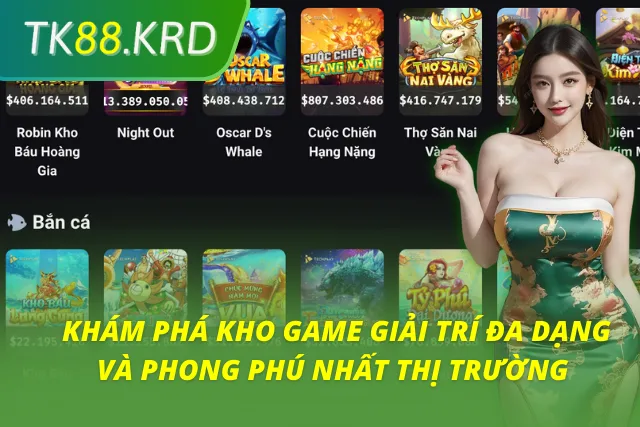 Bật mí kho game giải trí đồ sộ tại nhà cái uy tín TK88 